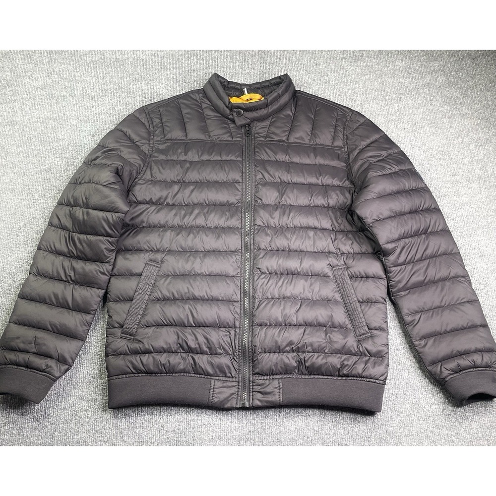 Fat Moose Clement Jacket Mens Medium Black Quilted Puffer Recycled Nylon FM1180